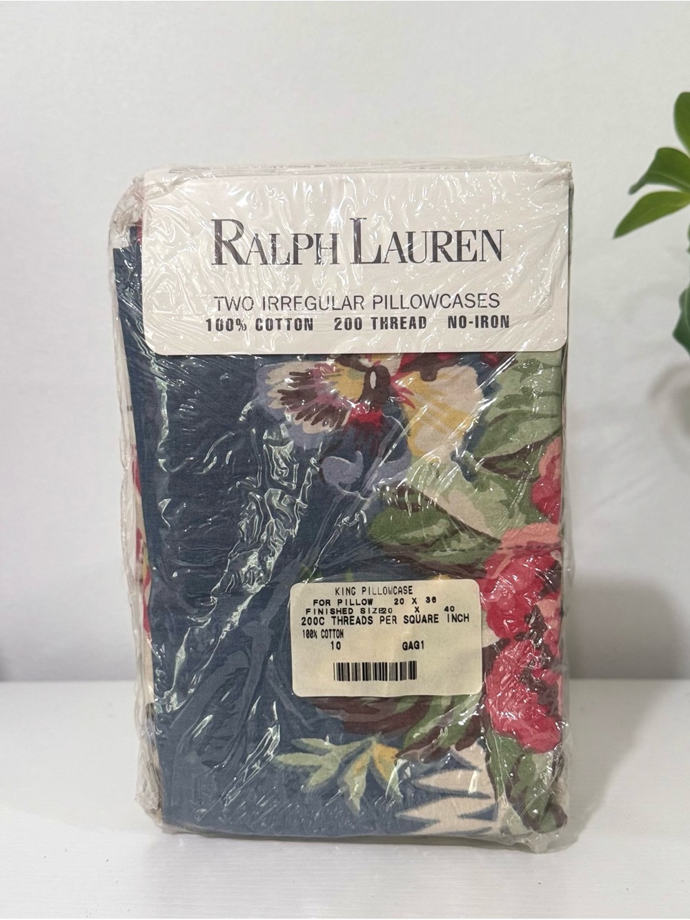 Vintage Ralph Lauren Home Kimberly Floral King Pillowcases Set of 2 NIP USA Made